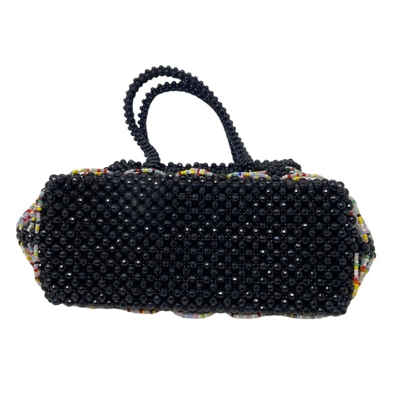 Beautiful Multi Color Beaded Embellished Small Hand Bag. 9”x7” - Picture 3 of 4